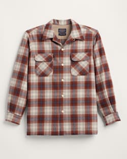 MEN'S PLAID BOARD SHIRT IN RUST/WHITE OMBRE image number 1