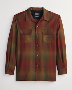 MEN'S PLAID BOARD SHIRT IN RUST/OLIVE OMBRE image number 1