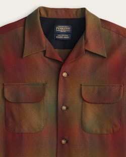 ALTERNATE VIEW OF MEN'S PLAID BOARD SHIRT IN RUST/OLIVE OMBRE image number 2