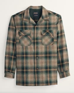 MEN'S PLAID BOARD SHIRT IN GREEN/BROWN OMBRE image number 1