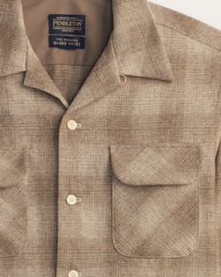 ALTERNATE VIEW OF MEN'S PLAID BOARD SHIRT IN TAN MIX SHADOW PLAID image number 2