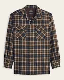 MEN'S PLAID BOARD SHIRT IN BROWN PLAID image number 1