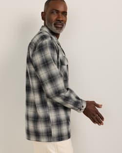 ALTERNATE VIEW OF MEN'S PLAID BOARD SHIRT IN CHARCOAL OMBRE image number 2