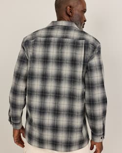 ALTERNATE VIEW OF MEN'S PLAID BOARD SHIRT IN CHARCOAL OMBRE image number 3