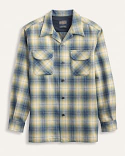 MEN'S PLAID BOARD SHIRT IN BLUE/GREEN OMBRE image number 1