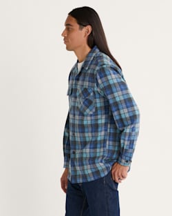 ALTERNATE VIEW OF MEN'S BOARD SHIRT IN BLUE ORIGINAL SURF PLAI image number 3