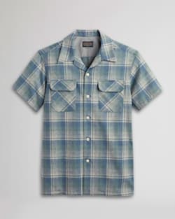 ALTERNATE VIEW OF MEN'S PLAID SHORT-SLEEVE BOARD SHIRT IN BLUE MIX PLAID image number 6