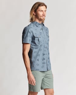 ALTERNATE VIEW OF MEN'S SHORT-SLEEVE RILEY RIPSTOP SHIRT IN BLUE MIRAGE image number 2