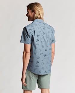 ALTERNATE VIEW OF MEN'S SHORT-SLEEVE RILEY RIPSTOP SHIRT IN BLUE MIRAGE image number 3