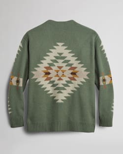 ALTERNATE VIEW OF LIMITED EDITION V-NECK WOOL CARDIGAN IN GREEN RANCHO ARROYO image number 2