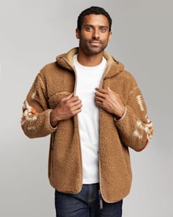 LIMITED EDITION BOA FLEECE HOODIE IN CAMEL HARDING image number 1
