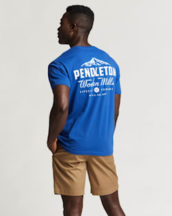 ALTERNATE VIEW OF MEN'S BASE CAMP GRAPHIC TEE IN ROYAL/WHITE image number 2