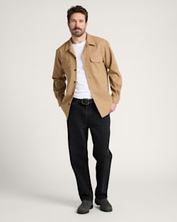 ALTERNATE VIEW OF MEN'S BOARD SHIRT IN TAN MIX image number 6