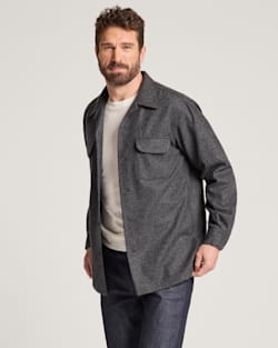 MEN'S BOARD SHIRT IN OXFORD GREY MIX SOLID image number 1