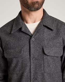 ALTERNATE VIEW OF MEN'S BOARD SHIRT IN OXFORD GREY MIX SOLID image number 4