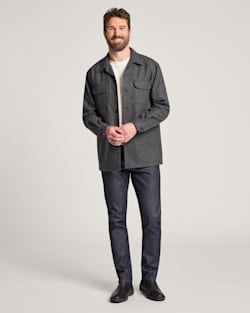 ALTERNATE VIEW OF MEN'S BOARD SHIRT IN OXFORD GREY MIX SOLID image number 5