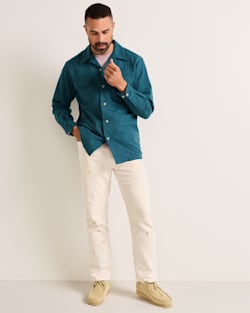 ALTERNATE VIEW OF MEN'S BOARD SHIRT IN BLUE MIX SOLID image number 6