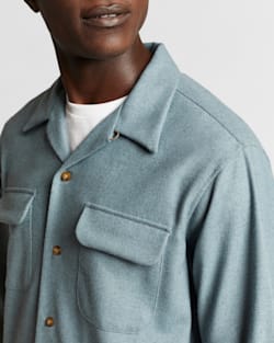 ALTERNATE VIEW OF MEN'S SOLID BOARD SHIRT IN BLUE image number 4