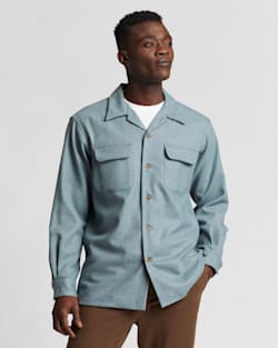 ALTERNATE VIEW OF MEN'S SOLID BOARD SHIRT IN BLUE image number 5