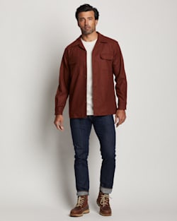 ALTERNATE VIEW OF MEN'S BOARD SHIRT IN RED MIX image number 2