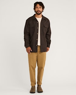 ALTERNATE VIEW OF MEN'S BOARD SHIRT IN BLACK/BROWN MIX image number 5