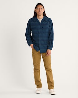ALTERNATE VIEW OF MEN'S STRIPE BOARD SHIRT IN BLUE STRIPE image number 4