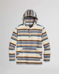 ALTERNATE VIEW OF MEN'S DOUBLESOFT HOODIE POPOVER IN BLUE SERAPE JACQUARD image number 6