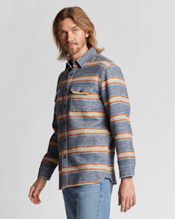 ALTERNATE VIEW OF MEN'S DOUBLESOFT DRIFTWOOD SHIRT IN BLUE PINTO MOUNTAINS image number 3