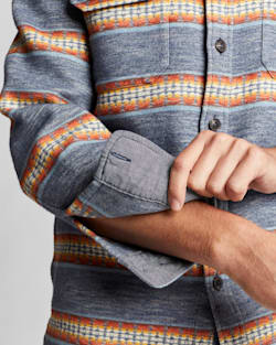 ALTERNATE VIEW OF MEN'S DOUBLESOFT DRIFTWOOD SHIRT IN BLUE PINTO MOUNTAINS image number 4