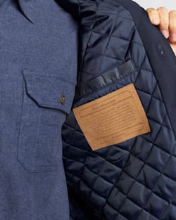 ALTERNATE VIEW OF MEN'S PINTO MOUNTAINS JACQUARD QUILTED SHIRT JACKET IN NAVY image number 5