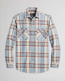 MEN'S PLAID BEACH SHACK COTTON SHIRT IN BLUE/RED PLAID image number 1