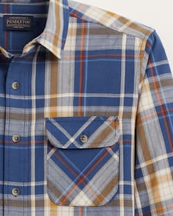 ALTERNATE VIEW OF MEN'S PLAID BEACH SHACK COTTON SHIRT IN NAVY MULTI PLAID image number 2