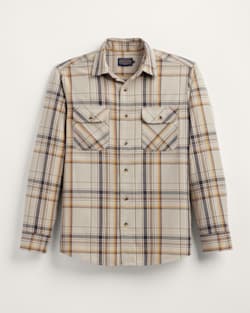 MEN'S PLAID BEACH SHACK COTTON SHIRT IN TAN MULTI PLAID image number 1