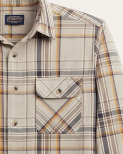 ALTERNATE VIEW OF MEN'S PLAID BEACH SHACK COTTON SHIRT IN TAN MULTI PLAID image number 2