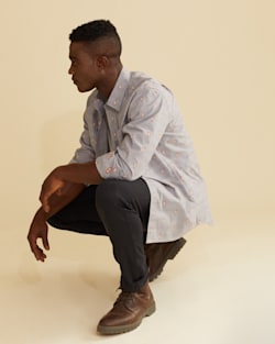 ALTERNATE VIEW OF MEN'S LONG-SLEEVE CARSON SHIRT IN PEWTER GREY image number 5