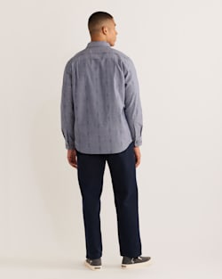 ALTERNATE VIEW OF MEN'S LONG-SLEEVE CARSON CHAMBRAY SHIRT IN INDIGO image number 3