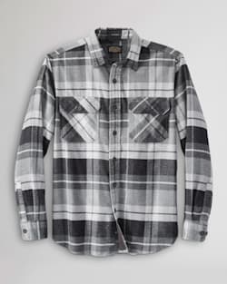 ALTERNATE VIEW OF MEN'S PLAID BURNSIDE DOUBLE-BRUSHED FLANNEL SHIRT IN GREY PLAID image number 7