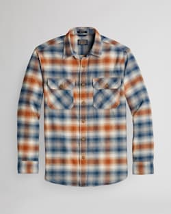 MEN'S PLAID BURNSIDE DOUBLE-BRUSHED FLANNEL SHIRT IN BLUE/RED/GREY PLAID image number 1