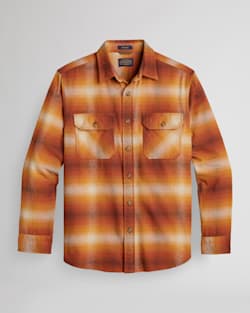 MEN'S PLAID BURNSIDE DOUBLE-BRUSHED FLANNEL SHIRT IN RUST/BROWN PLAID image number 1