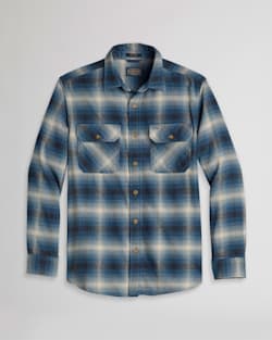 MEN'S PLAID BURNSIDE DOUBLE-BRUSHED FLANNEL SHIRT IN NAVY/TAN PLAID image number 1