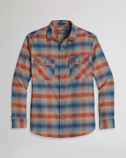 MEN'S PLAID BURNSIDE DOUBLE-BRUSHED FLANNEL SHIRT IN NAVY/RUST/TAN PLAID image number 1
