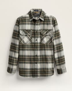MEN'S PLAID BURNSIDE DOUBLE-BRUSHED FLANNEL SHIRT IN TAN/OLIVE/BROWN PLAID image number 1