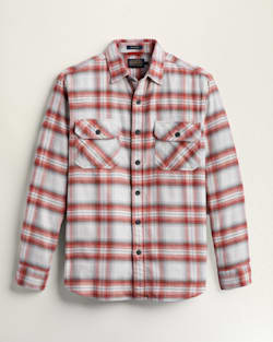 MEN'S PLAID BURNSIDE DOUBLE-BRUSHED FLANNEL SHIRT IN GREY/RED image number 1
