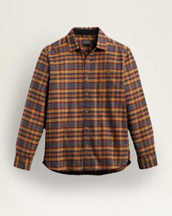 MEN'S FREMONT DOUBLE-BRUSHED FLANNEL SHIRT IN BROWN/BLACK/RED PLAID image number 1