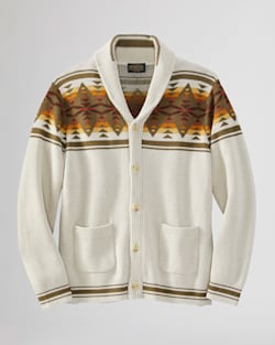 MEN'S CALLISTER COTTON CARDIGAN IN TAN MULTI image number 1