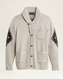 MEN'S HARDING COTTON CARDIGAN IN SAND image number 1