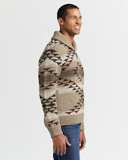 ALTERNATE VIEW OF MEN'S SALT CREEK SHETLAND ZIP CARDIGAN IN NATURAL image number 3