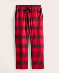 ALTERNATE VIEW OF MEN'S PLAID FLANNEL PAJAMA SET IN RED/BLACK image number 3