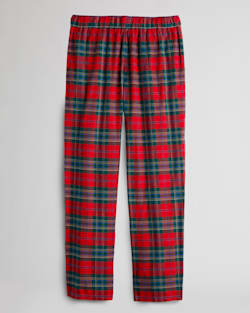 ALTERNATE VIEW OF MEN'S FLANNEL PAJAMA PANTS IN RED/GREEN PLAID image number 2