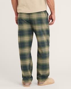 ALTERNATE VIEW OF MEN'S PLAID FLANNEL PAJAMA PANTS IN BLUE/GREEN/GREY image number 4
